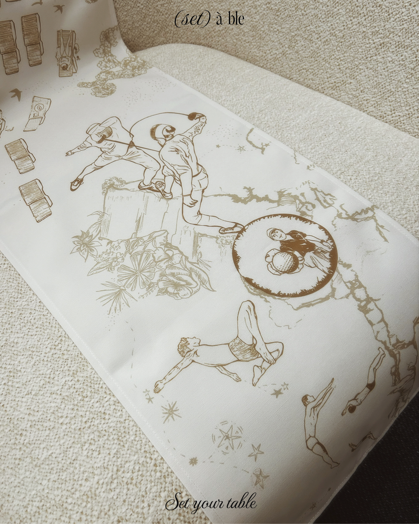 Golden Hour Club White Table Runner