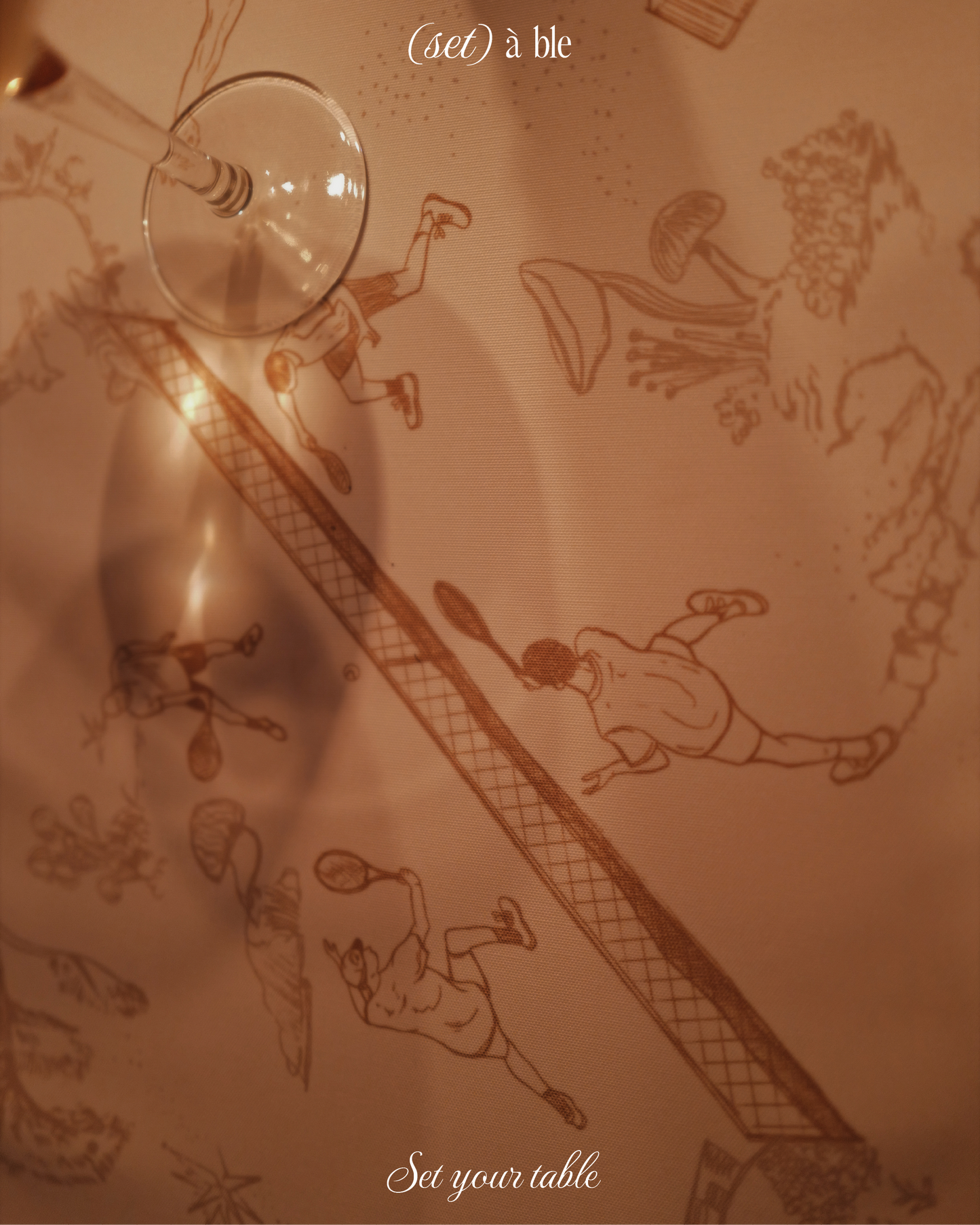 Golden Hour Club White Table Runner