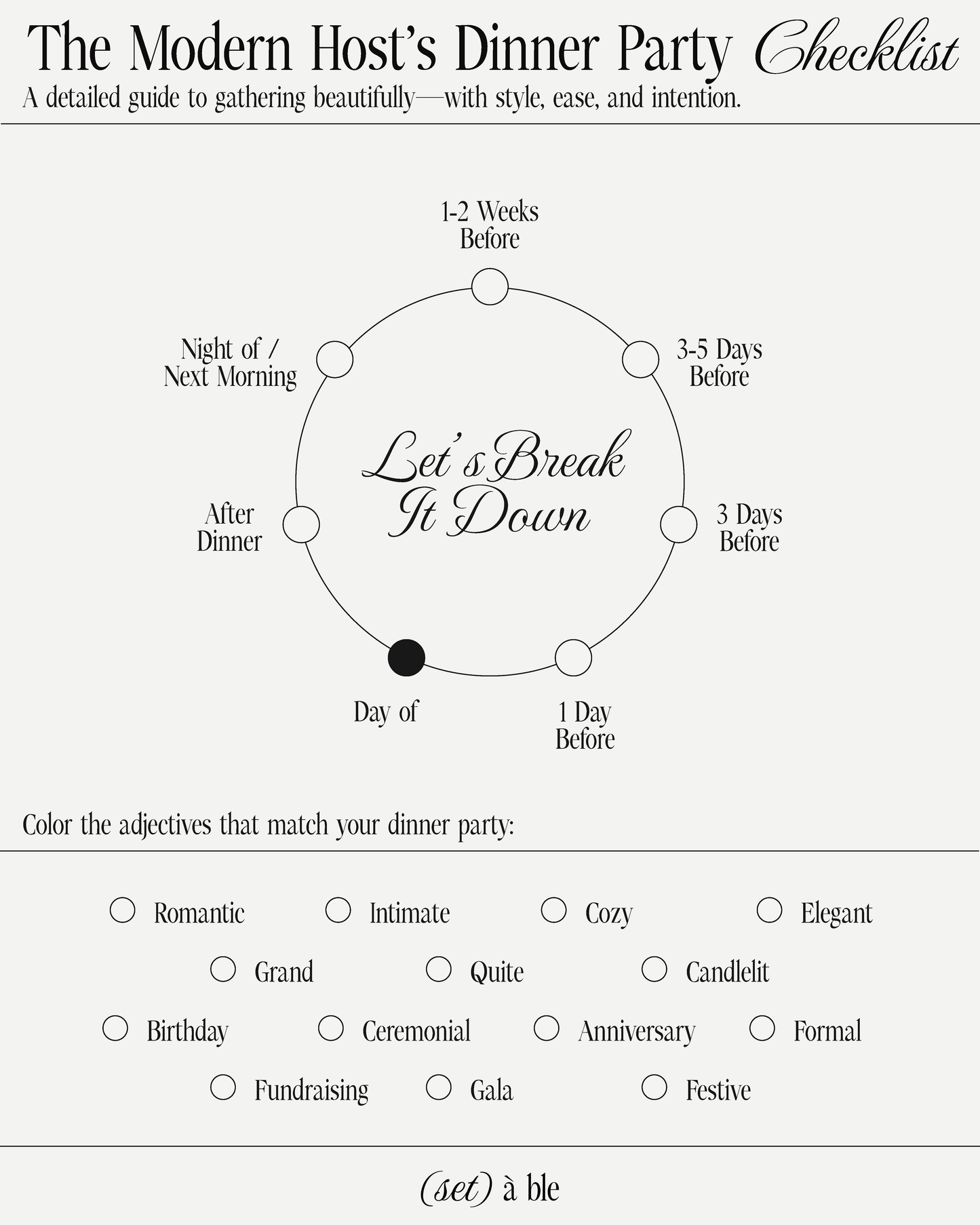 The Modern Host’s Dinner Party Checklist